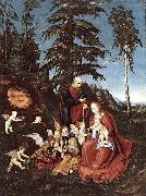 CRANACH, Lucas the Elder The Rest on the Flight into Egypt  dfg Sweden oil painting reproduction